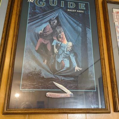 Remington The Guide Bullet Knife Poster WITH Matching Knife