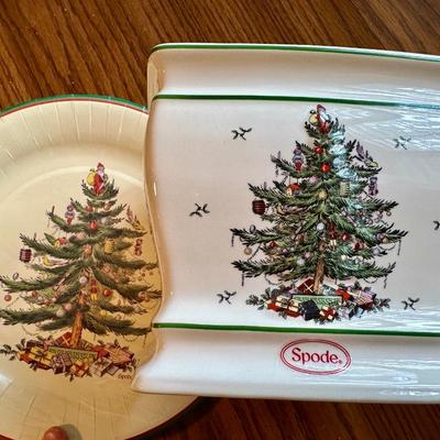 Spode tissue dispenser and paper plates