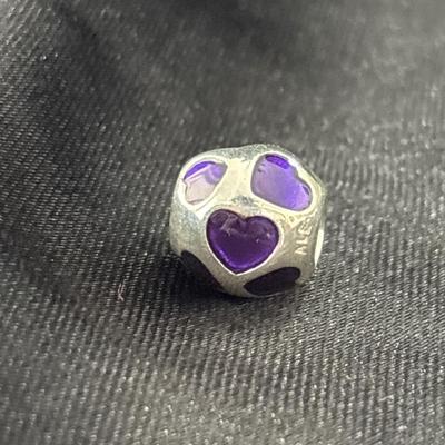 Pandora Love You Purple Enamel Bead Charm