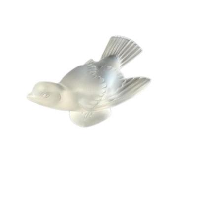 Lalique Crystal Sparrow with Wings Out