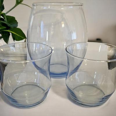 BLUE TINT GLASS SET