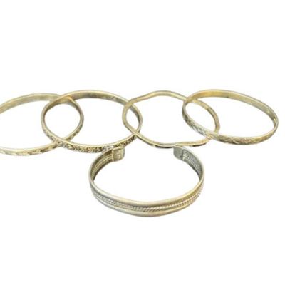Marked Sterling Silver Bangle Assortment [81.67g]