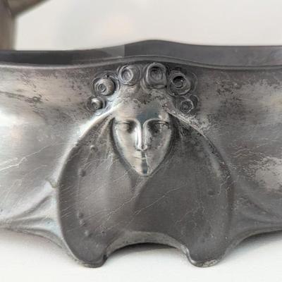 Art Nouveau Kayserzinn Pewter Jardiniere @1902-1904 Jugendstil