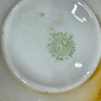 Antique Nippon Hand Painted Teacup & Saucer Set Floral