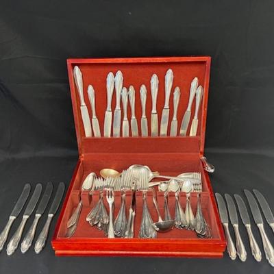 Rogers Silver Plate Flatware Set