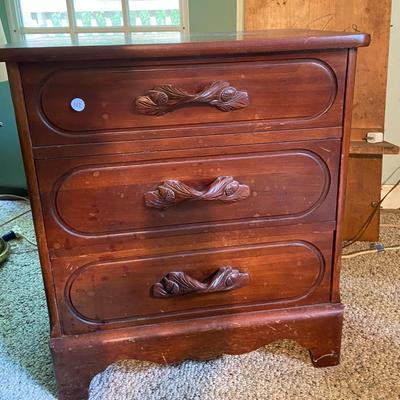 Vintage Carl Forslund Three Drawer Side Table