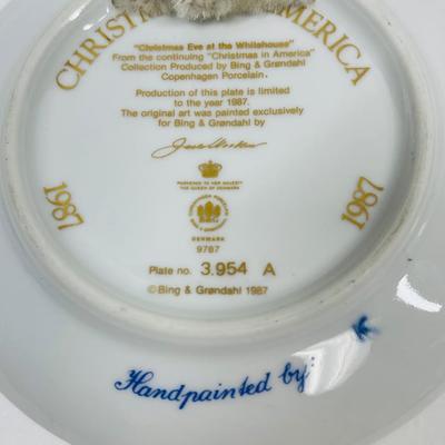 Christmas In America Collectible Plate Pair Bing & Grondahl