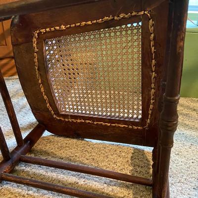 Vintage Cane Seat Chair with Ornate Back | Lot One