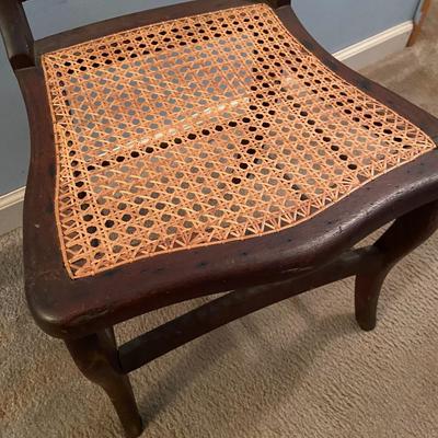 Vintage Spindle Back Chair with Cane Seat