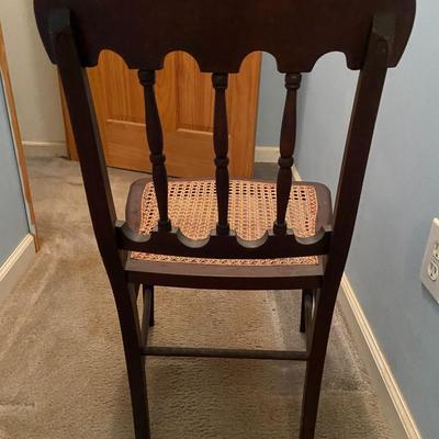 Vintage Spindle Back Chair with Cane Seat