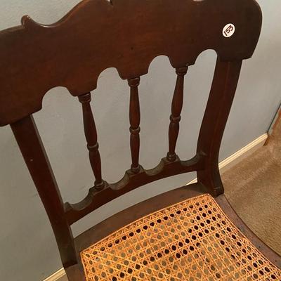 Vintage Spindle Back Chair with Cane Seat