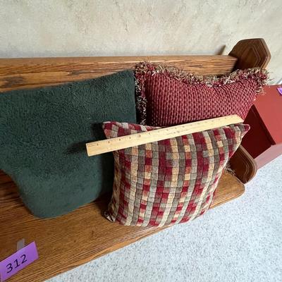 Lot of 3 Throw pillows Reds/ Greens