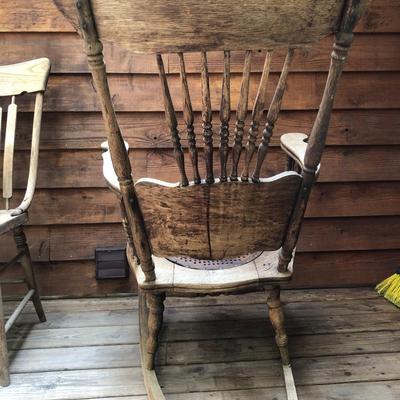 Vintage/Antique Cane Seat Rocking Chair