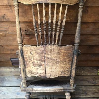 Vintage/Antique Cane Seat Rocking Chair