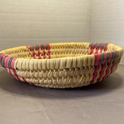 Coiled Raffia Grass Basket