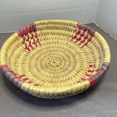 Coiled Raffia Grass Basket