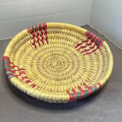 Coiled Raffia Grass Basket