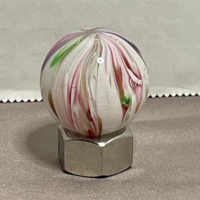 Handmade Contemporary Glass Marble Lutz