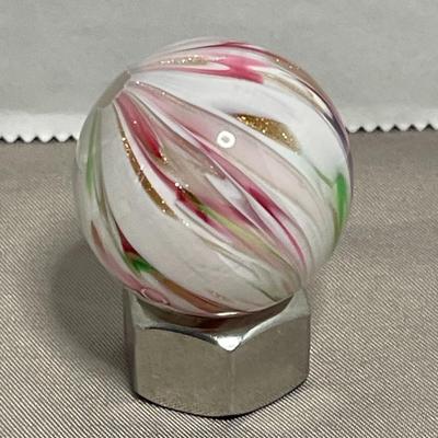 Handmade Contemporary Glass Marble Lutz