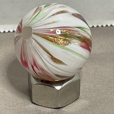 Handmade Contemporary Glass Marble Lutz