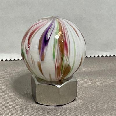 Handmade Contemporary Glass Marble Lutz