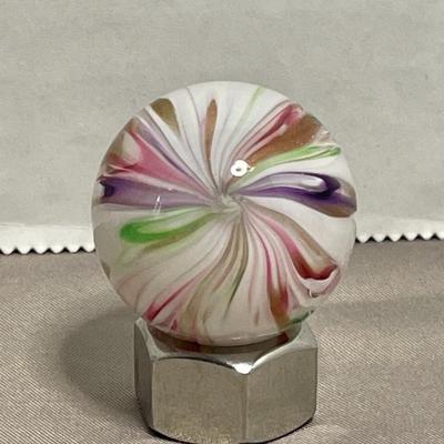 Handmade Contemporary Glass Marble Lutz