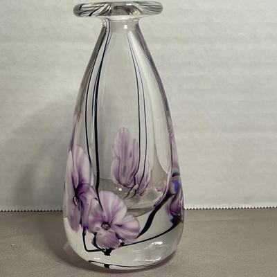 1998 Blown Glass Signed Perfume Bottle
