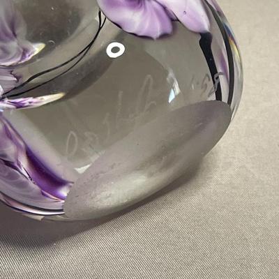 1998 Blown Glass Signed Perfume Bottle