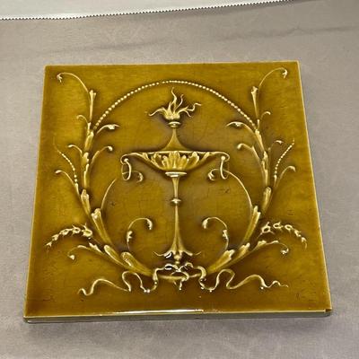 Antique Cambridge Art Nouveau Ceramic Tile