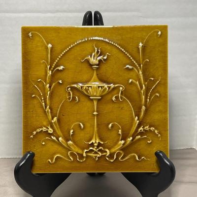 Antique Cambridge Art Nouveau Ceramic Tile