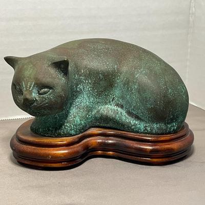 Solid Brass Cat Figurine