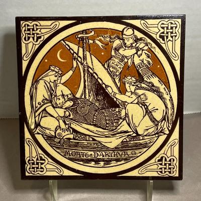Mintons Ceramic Tile - Death of Arthur