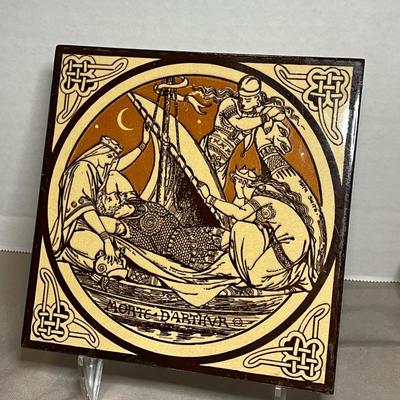 Mintons Ceramic Tile - Death of Arthur