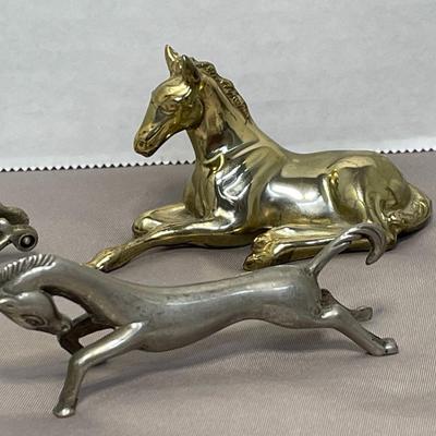 Metal Miniature Horses - One Knife Rest