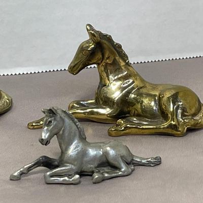 Metal Miniature Horses - One Knife Rest