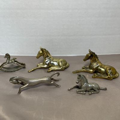 Metal Miniature Horses - One Knife Rest