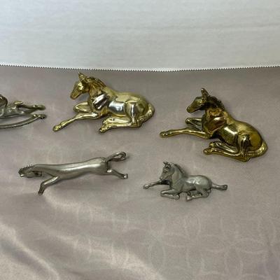 Metal Miniature Horses - One Knife Rest