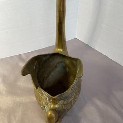 Large Brass Swan Planter