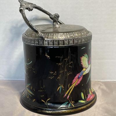 Hummingbird Painted Biscuit Barrel