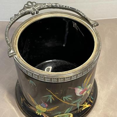 Hummingbird Painted Biscuit Barrel
