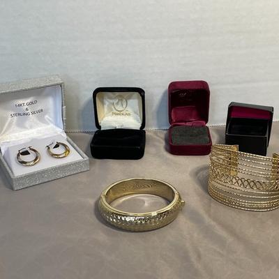 Gold and Silver Earrings and Other Jewelry Lot