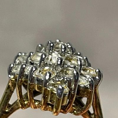 14KT GE Three Tier Costume Ring