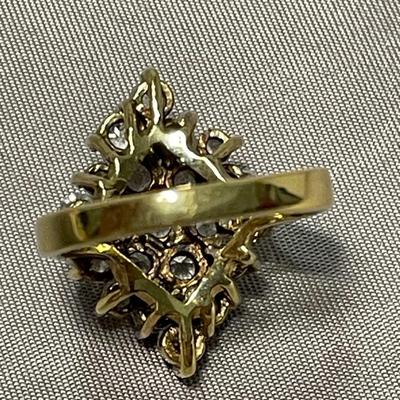 14KT GE Three Tier Costume Ring