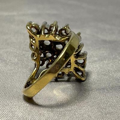 14KT GE Three Tier Costume Ring