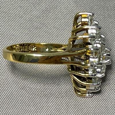 14KT GE Three Tier Costume Ring