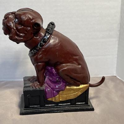 Bulldog Cast Iron Mechanical Bank