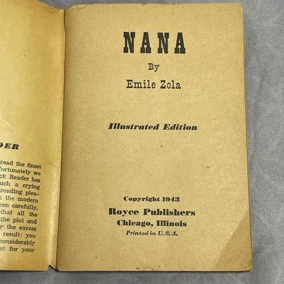 1943 Nana By Emil Zola Risque Book