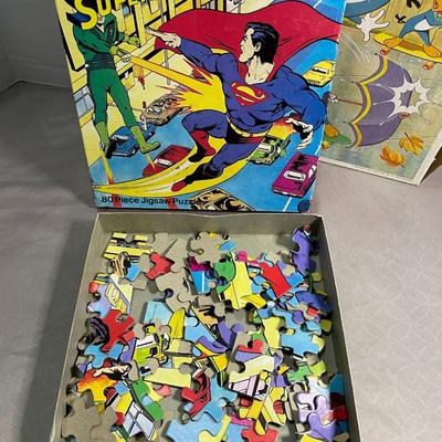 1980s Woody Woodpecker and Superman Puzzles