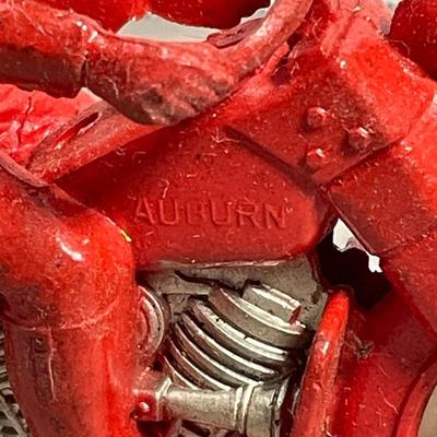 1950s Auburn Red Rubber Police Motorcycle