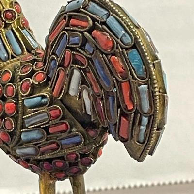 Nepal Tibetan Folk Art Copper and Stone Rooster - Google Alert
